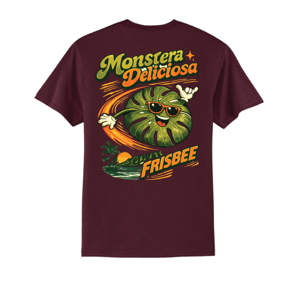 BRB Monstera Frisbee Tee - Port & Company Core Blend